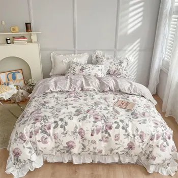 American pastoral flori set de lenjerie de pat,romantic clasic de bumbac twin plin regina King textile acasă cearșaf față de pernă acoperă plapuma