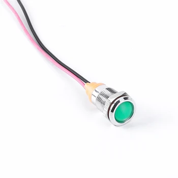 10mm, rezistenta la apa IP67 Metal Indicator LED Lampa Semnal de Avertizare Pilot Concave din Oțel Inoxidabil Indicator de Bec, Lampa Mini Lumina