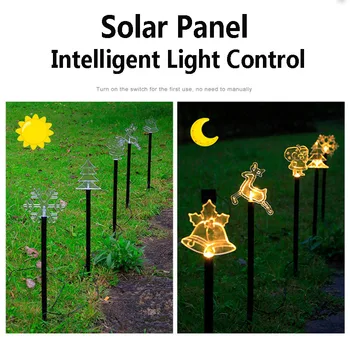 Lumini de gradina Cale Lumini Solare cu LED-Gazon Lumina Impermeabil în aer liber Lampă Solară Pentru Curte Peisaj Decor de Crăciun 2023