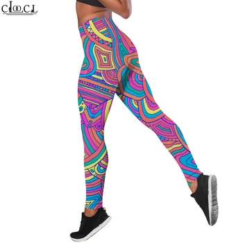CLOOCL Moda Boemia Femei Jambiere Roz Fantezie Model 3D Imprimate Pantaloni Femei Pantaloni de Yoga de Funcționare de sex Feminin Sport