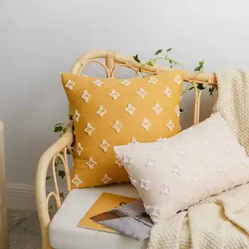 Star Stil Nordic Bumbac Perna Pillowslip Caz Moale Talie Perna Dormitor, Camera De Zi Canapea Bay Fereastră Pentru Acasă Decorative