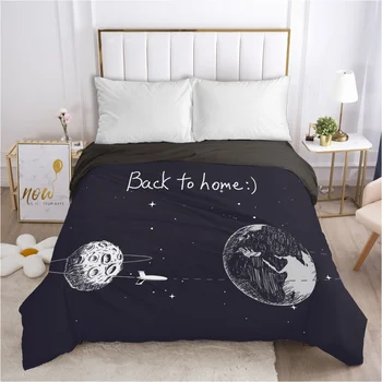 Desene animate spațiu de astronaut pentru Copii Carpetă acopere Plapuma/Patura/Confortabil Caz de lenjerie de Pat pentru copii baby boy fete pentru Acasă înapoi
