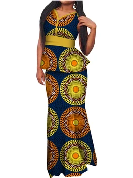 African fusta seturi pentru Femei Dashiki V-neck Africa de Femei de Îmbrăcăminte, bazin Sexy batic Tradițional African Îmbrăcăminte WY4568