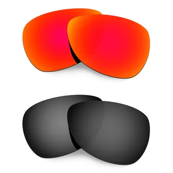 HKUCO Pentru Infractor ochelari de Soare Polarizat Lentile de Înlocuire 2 Perechi Red & Black