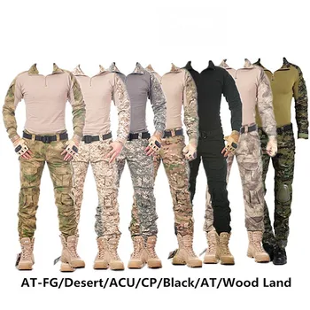 Camuflaj militar tactic îmbrăcăminte paintball armata pantaloni cargo pantaloni de lupta tactic pantaloni cu genunchiere