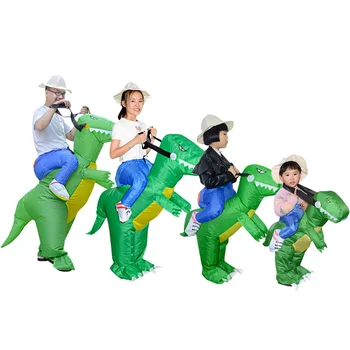 Petrecere Costum de Dinozaur Gonflabil Costume Părinte-copil de Echitatie Jucării Imbracat Papusi