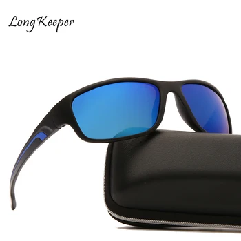 Polarizat ochelari de Soare Barbati Design de Brand de Conducere ochelari de Soare Pătrat Albastru Oglinda Ochelari Pentru Bărbați de Înaltă Calitate UV400 Ochelari de Nuante