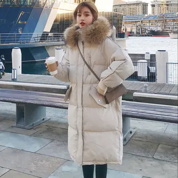 2021 Noi de Iarna pentru Femei de Moda de Jos Căptușit Jacheta Femei pe Mijlocul lungimii Stil coreean Liber Căptușit Sacou Gros de Pâine Îmbrăcăminte