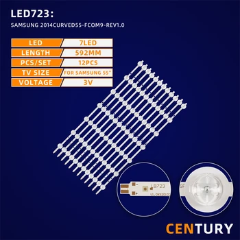 5kit de fundal cu LED strip pentru SAMSUNG 2014CURVED55-FCOM9-REV1.0 55PUS8700 55CA9550 LTA550FW01