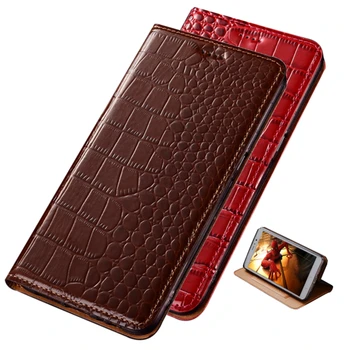 Crocodil de Cereale din Piele Magnetice Telefon Geanta Pentru Xiaomi Redmi Nota 9 Pro/Xiaomi Redmi Notă 9S Caz Telefon Cu Suport Card