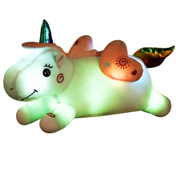 50CM de Iluminat Colorat Unicorn Păpușă Jucărie de Pluș Îmbrățișare Kawaii Copil Luminos Papusa Copii Cadou de Ziua Papusa Acasă Living Dormitor