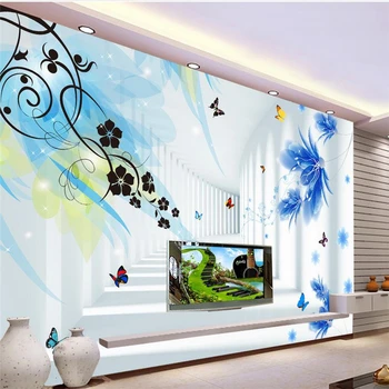 beibehang Personaliza HD murale 3d tapet albastru spațiu extinde europa papel de parede picturi murale de hârtie de perete pentru camere de zi
