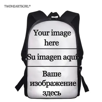 Twoheartsgril Personaliza Imaginea Ta Numele Rucsac pentru Copii de studenți Baieti Cool Scoala de Fete Bagpack Primară Junior Copii Bookbag