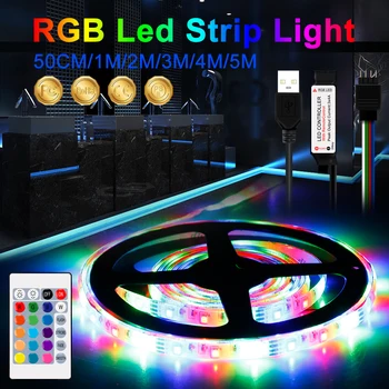 Benzi cu Led-uri de Lumina RGB Led-uri de Lumină Lampă de Bandă RGBW 5V USB TV Iluminare LED Strip Lumina Alb Neon Panglică RGB Trupa de Striptease 0.5 1 2 3 4 5m