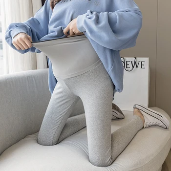 2021 Elegant Maternitate Jambiere Talie Mare Burta Pantaloni pentru Femei Gravide Tesatura Moale elasticitatea Sarcinii Subțire Pantaloni Haine
