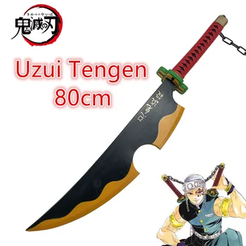 80cm Cosplay Anime Kimetsu nu Yaiba Katana Armă Original Demon Slayer Sabia Portocaliu Uzui Tengen Kyoujurou Tanjirou Săbii