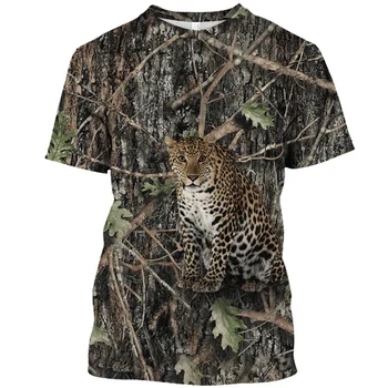 2023 Joc de Camuflaj faunei Sălbatice de Imprimare pentru Bărbați T-Shirt Casual de Vara pentru Bărbați Fashion Street Unisex Maneca Scurta Tricou Vrac