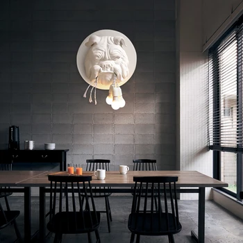 Nordic cap de animal lămpi pentru camera de zi sala de mese de studiu dormitor personalizate designer de creatie KTV Bulldog lampă de perete