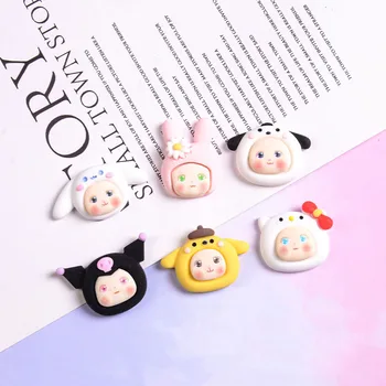 Kawaii Accesorii Sanrio Hello Kittys Kuromi Mymelody Desene animate DIY Caz de Telefon Pălării Patch Materiale Componente Fata Cadou