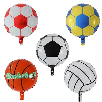 10buc Baloane de Fotbal Baschet Volei Folie de Aluminiu Baloane de Ziua copilului Decor Provizii de fotbal Balao băieți jucărie