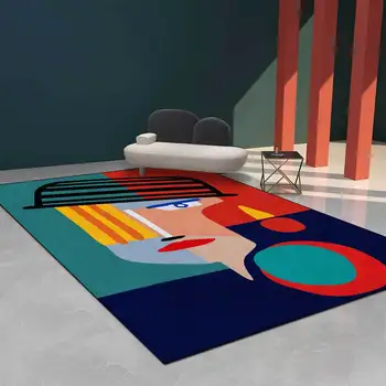 Colorate Geometrice Abstracte Fata De Imprimare Decor Acasă Covoare Zona De Moda Stil Modern, Mocheta Dormitor, Hol Non-Alunecare Mat Etaj