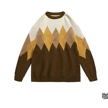 Pulover Vintage pentru bărbați 2021 iarna noi versatil liber etnice stil Harajuku ins cuplu pulover Pulover