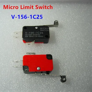10Pcs de Înaltă calitate cu Role Braț de Pârghie SPDT NO/NC Moment Micro Switch-uri V-156-1C25 pentru cnc router Micro Comutator de limitare