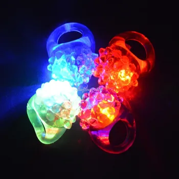 20 LED-uri de Lumină de Până Jeleu Accidentat Inele Vrac Petrecere Intermitent Inel pentru Bar Părți Cosplay Ziua Nuntii Festival de Crăciun