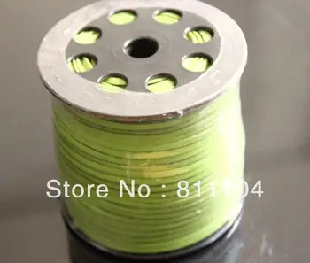 3mm Verde Lime O PARTE Plat din Piele Faux din Piele Dantela Cablu DIY Frânghie Pentru DIY Brățară Moda Bijuterii de luare Curea de Cablu en-Gros