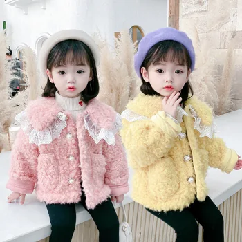 2021 Toamna Iarna Fete Pentru Copii Haine Drăguț Fleece Cald Copii Jachete Îmbrăcăminte Exterioară Copilul Fete Haine Pentru Sugari Îmbrăcăminte Pentru Copii