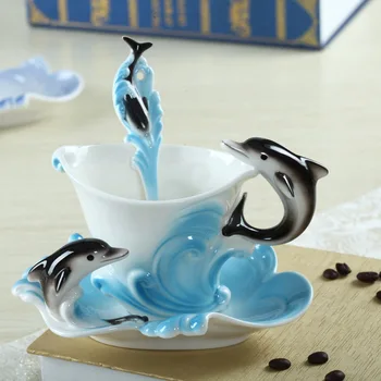 Moda Japoneză și coreeană personalitate email delfin creative ceașcă de cafea elegant cana de ceramica