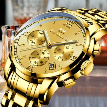 Ceasuri barbati RUIXINE Top Brand de Lux Sport Cuarț Ceas pentru Bărbați Luminos rezistent la apă, Cronograf Data de Ceasuri Relogio Masculino
