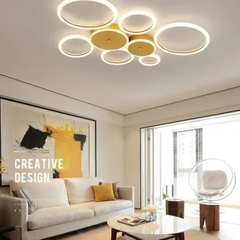 Fier acrilice led camera de zi lampa de aur iluminat studiu dormitor creative de decorare camera reglabil lămpi de lumină de noi produse