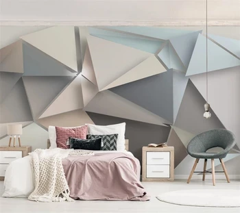 Tapet personalizat 3d stil minimalist modern 3d papel de parede stereo triunghi TV de fundal de perete camera de zi dormitor tapet