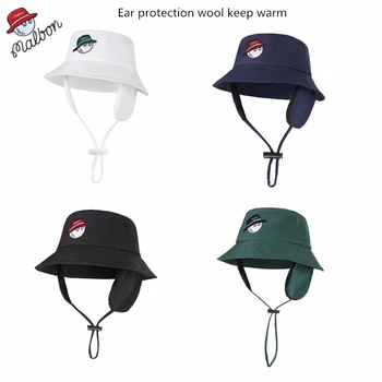 Malbon Golf de Iarna din 2022 Ureche Protecție de Lână Ține de Cald Pălărie, Șapcă de Golf Bărbați Capac de Golf Consumabile Pescar Palarie Unisex Golf Hat pentru Femei