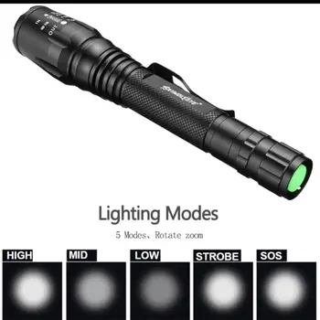 T6 LED Lanterna USB Acumulator Portabil, rezistent la apa Lanterna zoom Telescopic cinci moduri lanterna lampa de utilizare baterie 18650