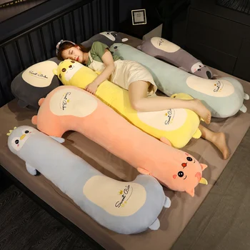 80cm Urs&Tiger&Humster&Porc&Cat&Pinguin Drăguț Animale Desene animate de Lung Perna de Dormit Umplute Păpuși cel Mai bun Cadou Pentru BabyToy