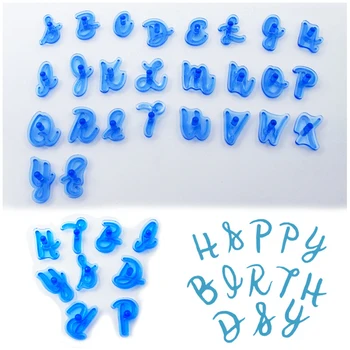 DIY Alfabet Scrisoare Număr de Tort Mucegai 3D Cookie Biscuit Timbru Embosser Cutter