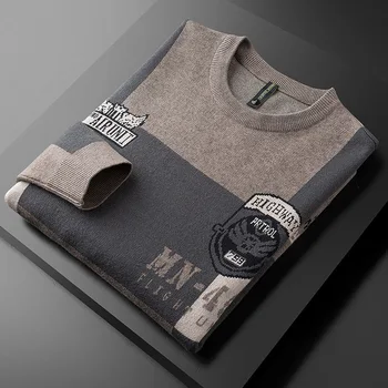 European New Personalizate Imprimate Gât Rotund Pulover pentru Bărbați Brand Design 2022 Toamna Iarna Cald pulover Pulover Bărbați
