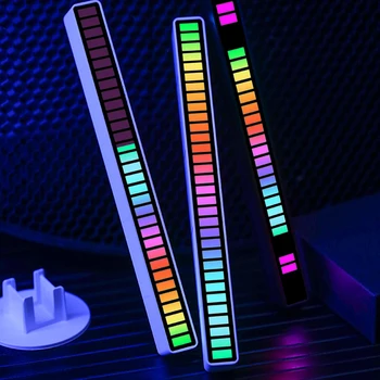 RGB LED-uri de Muzică de Sunet de Control cu Led-uri Benzi de Preluare Voce Activat Ritm Lumini de Culoare Atmosferă de Lumină LED Bar de Lumină Ambientală