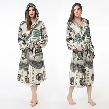 Femei Halate de Dolari Design Iarna Flanel Cald Cămașă de noapte Pijamale Femei, Pijamale Haine de Acasă Florale Dressing Mare Plus