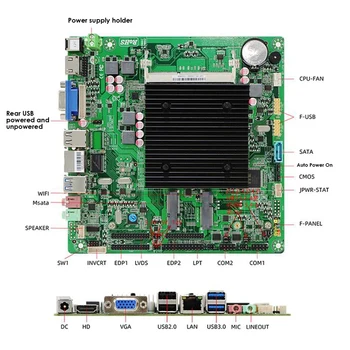 J1900 ITX Industriale Placa de baza J1900 CPU DDR3-1600MHZ Dual Channel Slot AMI 64Mbit Industriale All-In-One Placa de baza