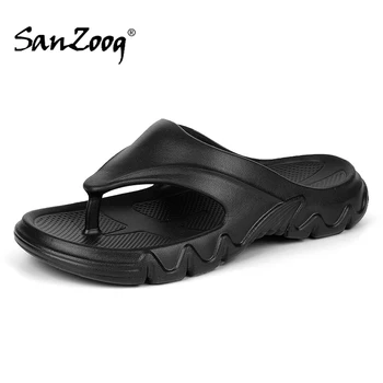 Bărbați Papuci Flip-Flops, Papuci de Plaja Fund Gros în aer liber de Vară Pantofi Diapozitive Tanga Papuci Femei Sandale Pantofi Moi