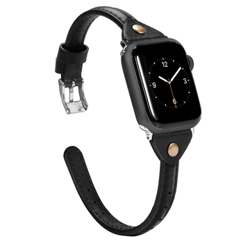 correa pentru iwatch band 5 4 44mm 40mm pulseira Subțire curea din Piele pentru apple watch 3 benzi 42mm 38mm femeie bărbat inteligent Brățară de curea