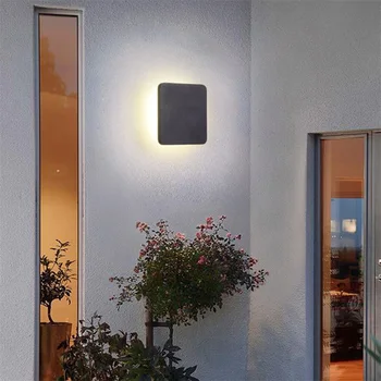 SAROK Moderne Patio Perete corp de iluminat Negru rezistent la apa IP65 LED Tranșee Simplu Creativ Decorativ Pentru Casa Dormitor Verandă, Balcon