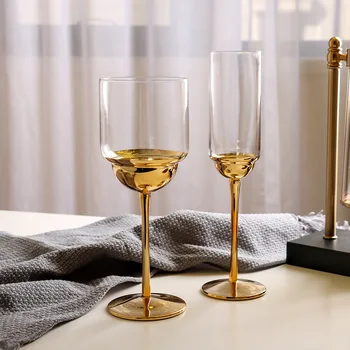 De înaltă Calitate de 200-350ml de Galvanizare Pocalul fără Plumb Sticla de Cristal de Lux la prețuri Accesibile de Moda Vin Roșu Cupa de Sampanie Vin