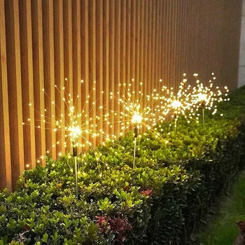În aer liber 200/150 Solar LED Alimentat Iarba Glob de Păpădie focuri de Artificii Lampă de Grădină cu Gazon, cu Lampă de Peisaj de Vacanță de Crăciun Lumina