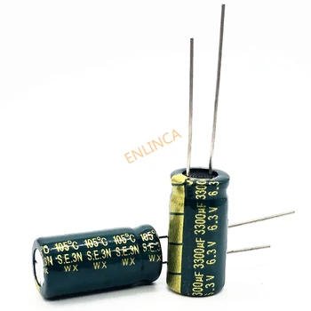 30pcs/lot 6,3 v 3300uf 10*20 înaltă frecvență joasă impedanță de aluminiu electrolitic condensator 3300uf 6,3 v 20%