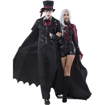 Halloween Vampir Întuneric Cosplay Demon Domn Juca Costum Bar, Club De Noapte Club De Bărbați Și Femei Cupluri De Performanță Etapă Costume