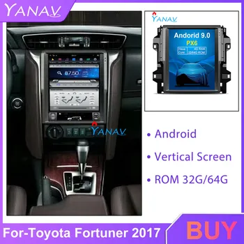 masina stereo masina video Radio, DVD player For-TOYOTA Fortuner 2017 mașină de navigare gps fortuner cu manuală ac tesla stil de 12.1 inch